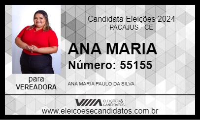 Candidato ANA MARIA 2024 - PACAJUS - Eleições