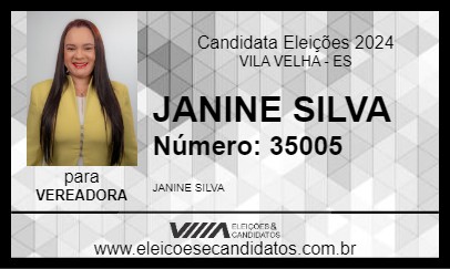 Candidato JANINE SILVA 2024 - VILA VELHA - Eleições