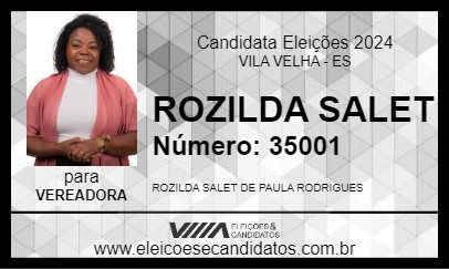 Candidato ROZILDA SALET 2024 - VILA VELHA - Eleições