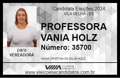 Candidato PROFESSORA VANIA HOLZ 2024 - VILA VELHA - Eleições