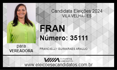 Candidato FRAN 2024 - VILA VELHA - Eleições