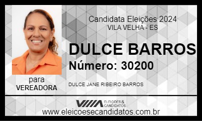 Candidato DULCE BARROS 2024 - VILA VELHA - Eleições