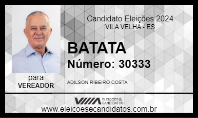 Candidato BATATA 2024 - VILA VELHA - Eleições