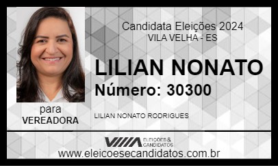 Candidato LILIAN NONATO 2024 - VILA VELHA - Eleições