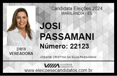 Candidato JOSI PASSAMANI 2024 - MARILÂNDIA - Eleições