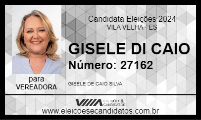 Candidato GISELE DI CAIO 2024 - VILA VELHA - Eleições