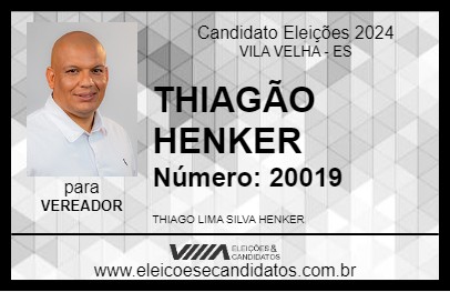 Candidato THIAGÃO HENKER 2024 - VILA VELHA - Eleições