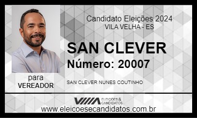 Candidato SAN CLEVER 2024 - VILA VELHA - Eleições