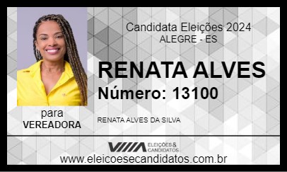 Candidato RENATA ALVES 2024 - ALEGRE - Eleições