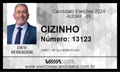 Candidato CIZINHO 2024 - ALEGRE - Eleições