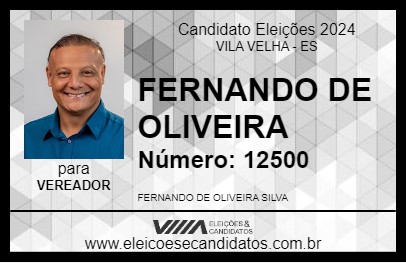 Candidato FERNANDO DE OLIVEIRA 2024 - VILA VELHA - Eleições