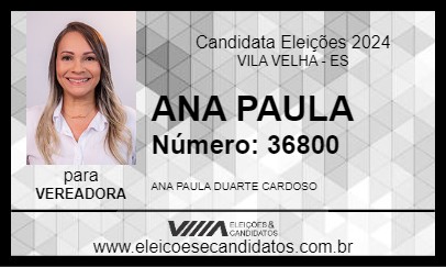 Candidato ANA PAULA 2024 - VILA VELHA - Eleições