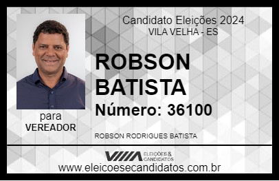 Candidato ROBSON BATISTA 2024 - VILA VELHA - Eleições