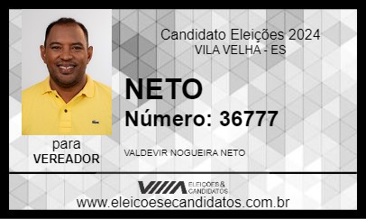 Candidato NETO 2024 - VILA VELHA - Eleições