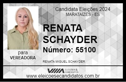 Candidato RENATA SCHAYDER 2024 - MARATAÍZES - Eleições