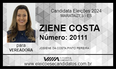 Candidato ZIENE COSTA 2024 - MARATAÍZES - Eleições