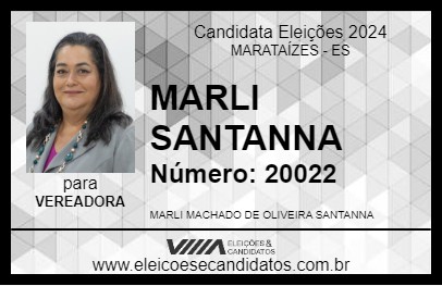 Candidato MARLI SANTANNA 2024 - MARATAÍZES - Eleições