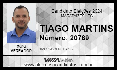 Candidato TIAGO MARTINS 2024 - MARATAÍZES - Eleições