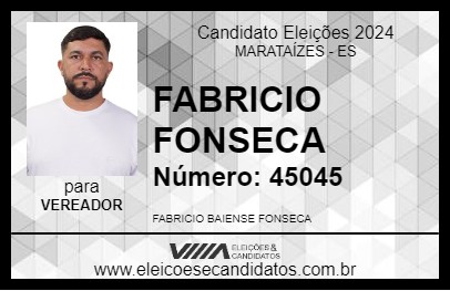 Candidato FABRICIO FONSECA 2024 - MARATAÍZES - Eleições