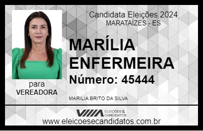 Candidato MARÍLIA ENFERMEIRA 2024 - MARATAÍZES - Eleições