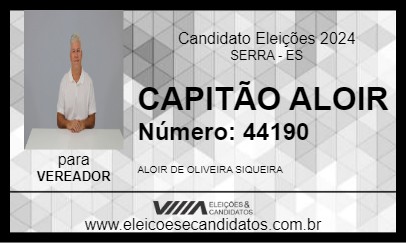 Candidato CAPITÃO ALOIR 2024 - SERRA - Eleições