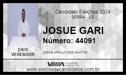 Candidato JOSUE GARI 2024 - SERRA - Eleições