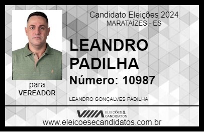 Candidato LEANDRO PADILHA 2024 - MARATAÍZES - Eleições