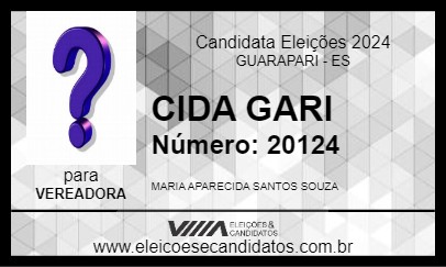 Candidato CIDA GARI 2024 - GUARAPARI - Eleições