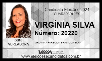 Candidato VIRGÍNIA SILVA 2024 - GUARAPARI - Eleições