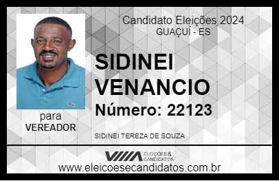 Candidato SIDINEI VENANCIO 2024 - GUAÇUÍ - Eleições