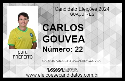 Candidato CARLOS GOUVEA 2024 - GUAÇUÍ - Eleições