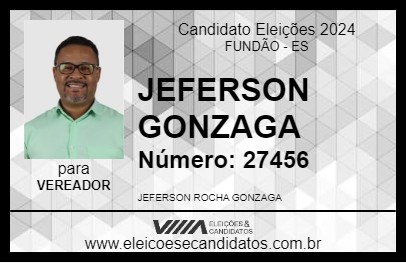 Candidato JEFERSON GONZAGA 2024 - FUNDÃO - Eleições