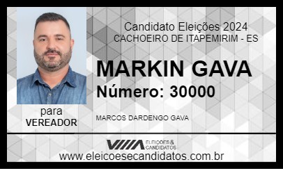 Candidato MARKIN GAVA 2024 - CACHOEIRO DE ITAPEMIRIM - Eleições