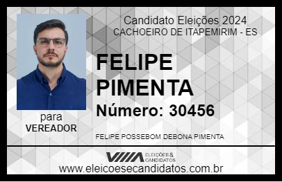 Candidato FELIPE PIMENTA 2024 - CACHOEIRO DE ITAPEMIRIM - Eleições