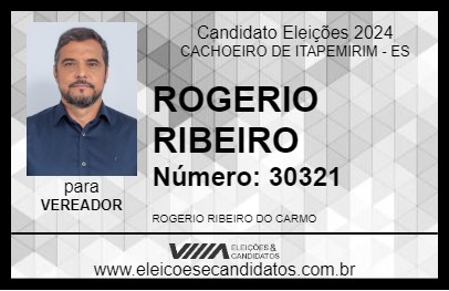 Candidato ROGERIO RIBEIRO 2024 - CACHOEIRO DE ITAPEMIRIM - Eleições