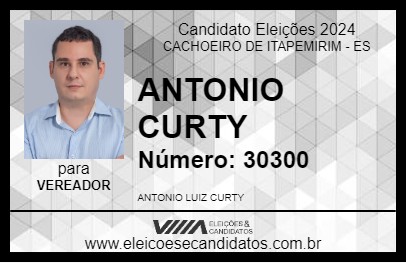 Candidato ANTONIO CURTY 2024 - CACHOEIRO DE ITAPEMIRIM - Eleições