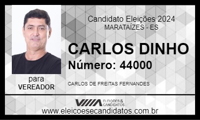 Candidato CARLOS DINHO 2024 - MARATAÍZES - Eleições