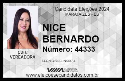 Candidato NICE BERNARDO 2024 - MARATAÍZES - Eleições