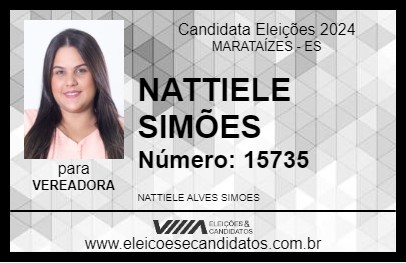 Candidato NATTIELE SIMÕES 2024 - MARATAÍZES - Eleições