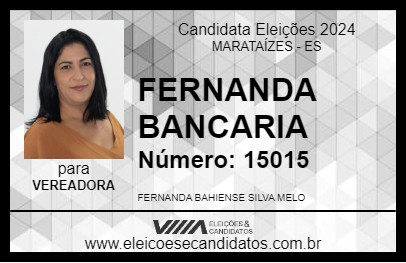 Candidato FERNANDA BANCARIA 2024 - MARATAÍZES - Eleições