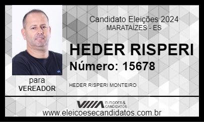 Candidato HEDER RISPERI 2024 - MARATAÍZES - Eleições