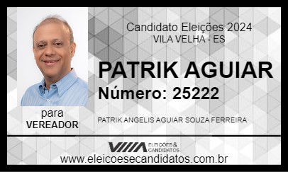 Candidato PATRIK AGUIAR 2024 - VILA VELHA - Eleições