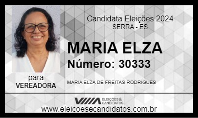 Candidato MARIA ELZA 2024 - SERRA - Eleições