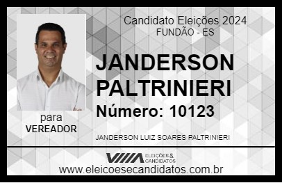 Candidato JANDERSON PALTRINIERI 2024 - FUNDÃO - Eleições