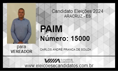 Candidato PAIM 2024 - ARACRUZ - Eleições