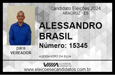 Candidato ALESSANDRO BRASIL 2024 - ARACRUZ - Eleições