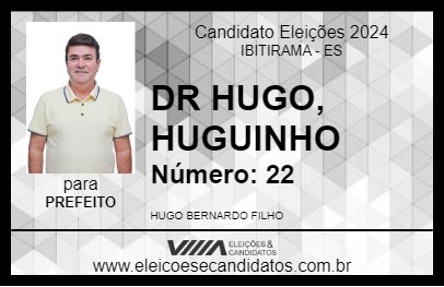 Candidato DR HUGO, HUGUINHO 2024 - IBITIRAMA - Eleições