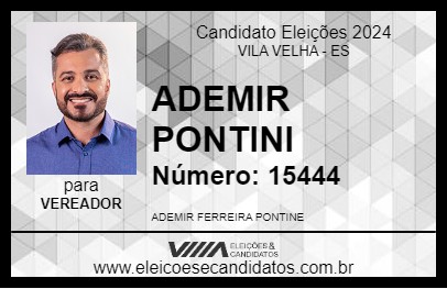 Candidato ADEMIR PONTINI 2024 - VILA VELHA - Eleições