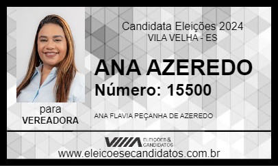 Candidato ANA AZEREDO 2024 - VILA VELHA - Eleições