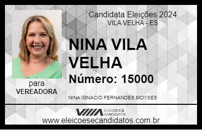 Candidato NINA VILA VELHA 2024 - VILA VELHA - Eleições